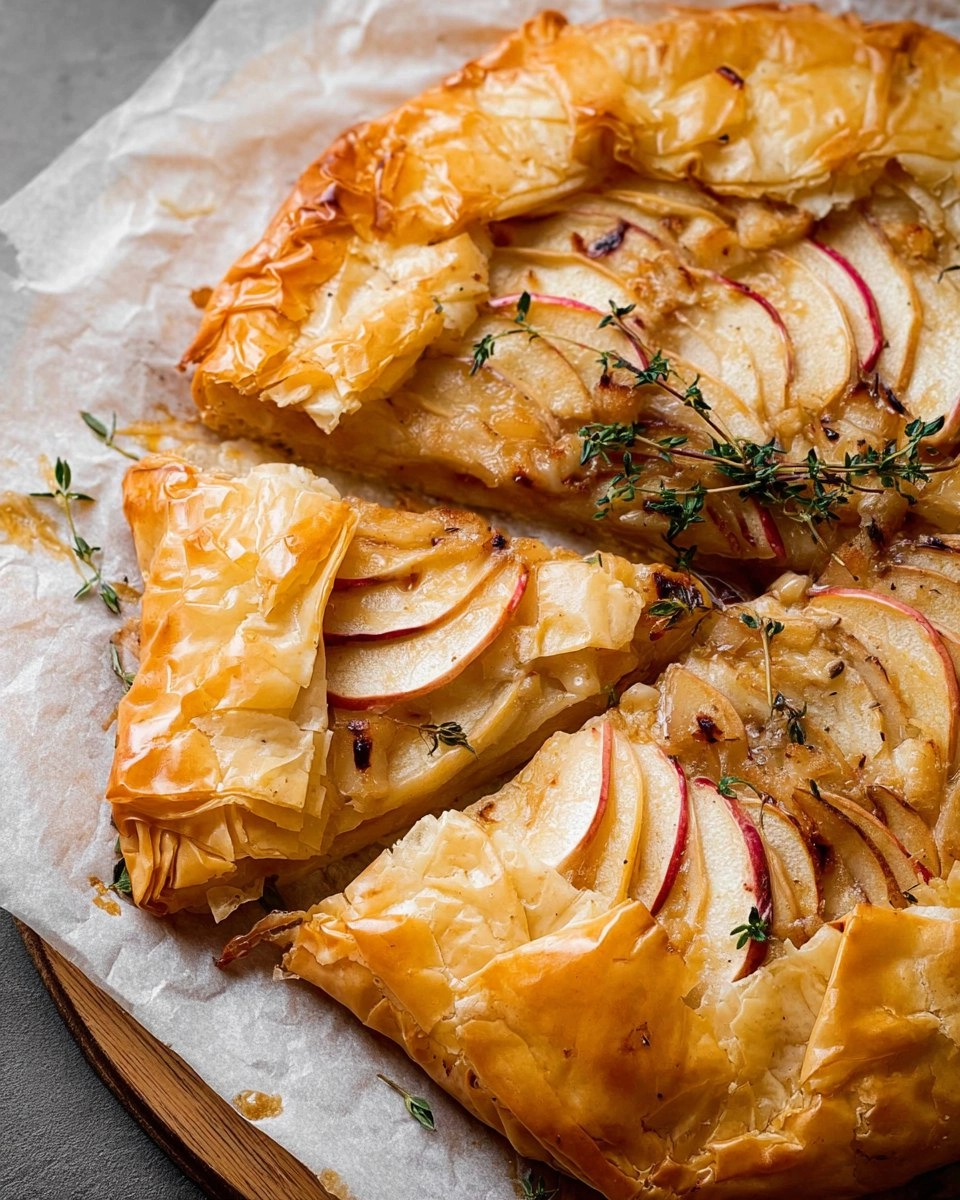 Apple Brie Phyllo Galette