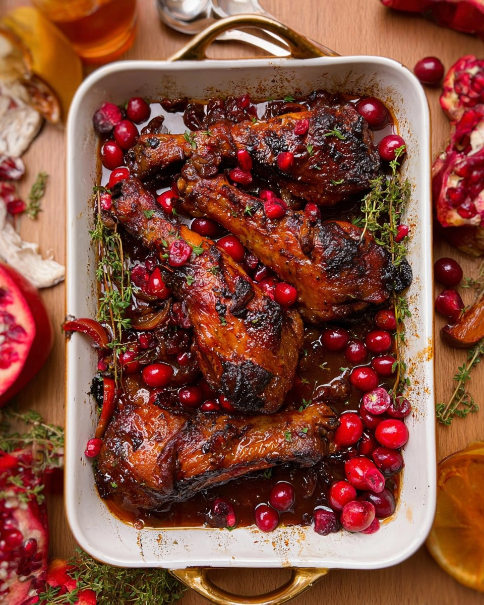 Baked Cranberry Pomegranate Turkey Wings 113 Baked Cranberry Pomegranate Turkey Wings