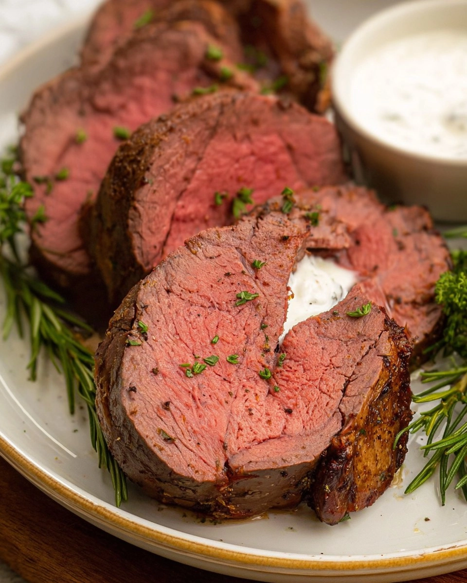 Best Smoked Beef Tenderloin with Creamy Horseradish Sauce