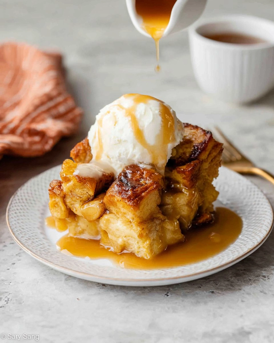Bread Pudding with Butter Rum Sauce