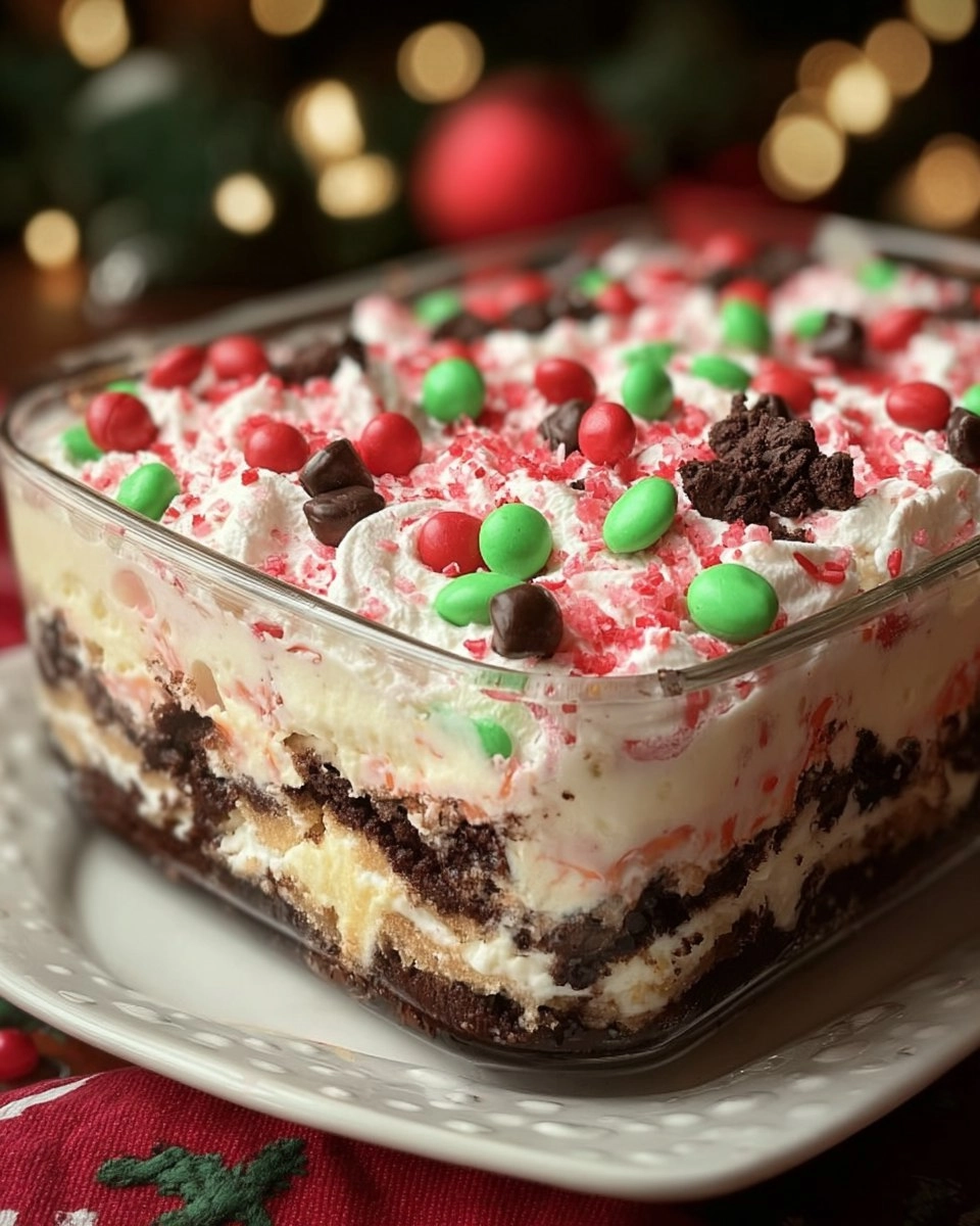 Christmas Cookie Lasagna Dessert