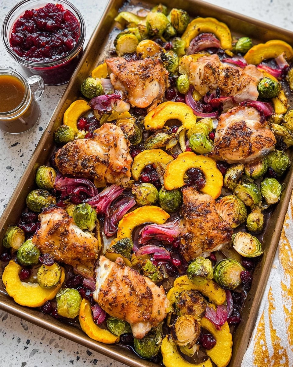 Cranberry Balsamic Chicken Sheet Pan Meal with Veggies