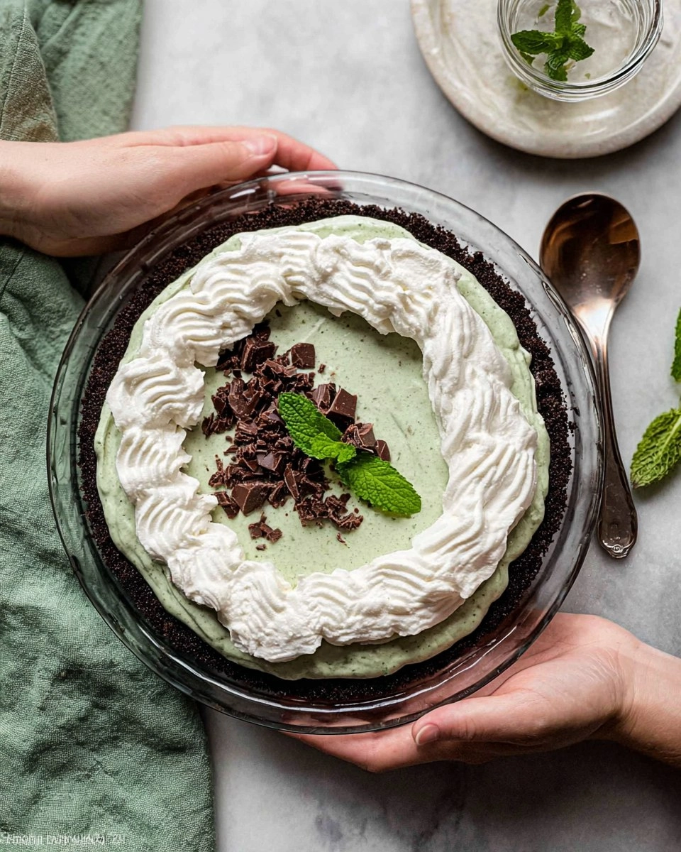 Crème de Menthe Pie (Mint Chocolate)