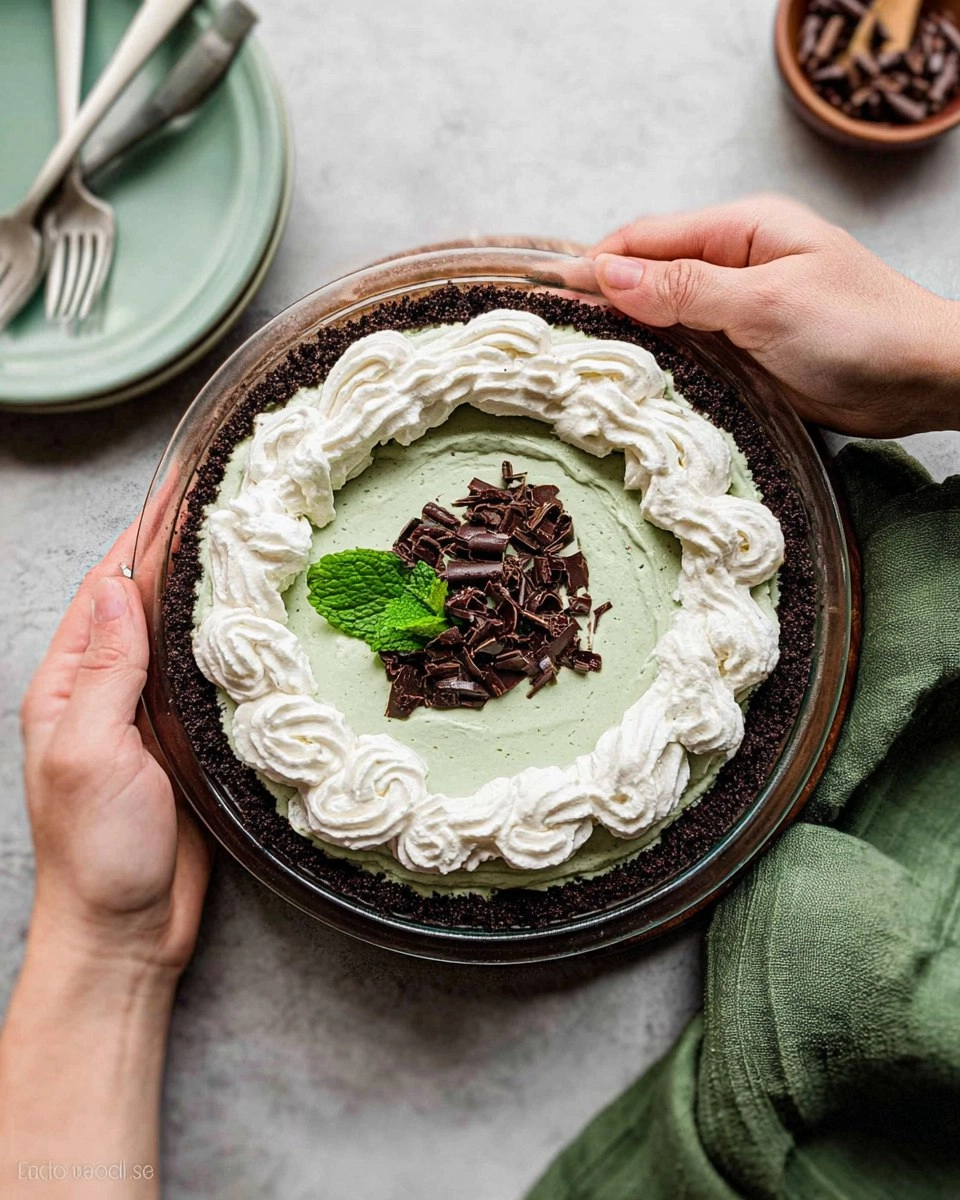 Crème de Menthe Pie (Mint Chocolate)