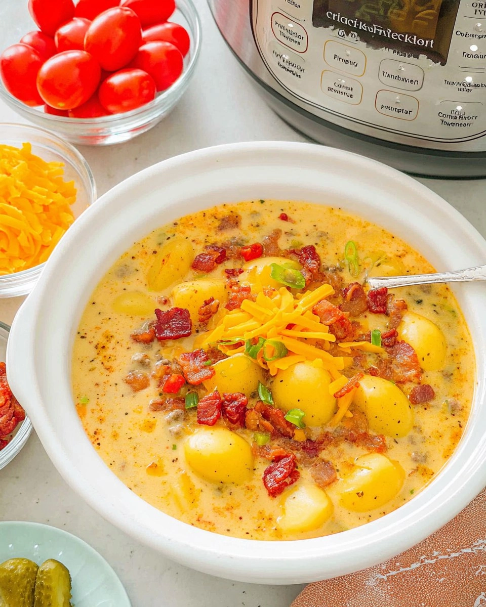 Crockpot Cheeseburger Soup