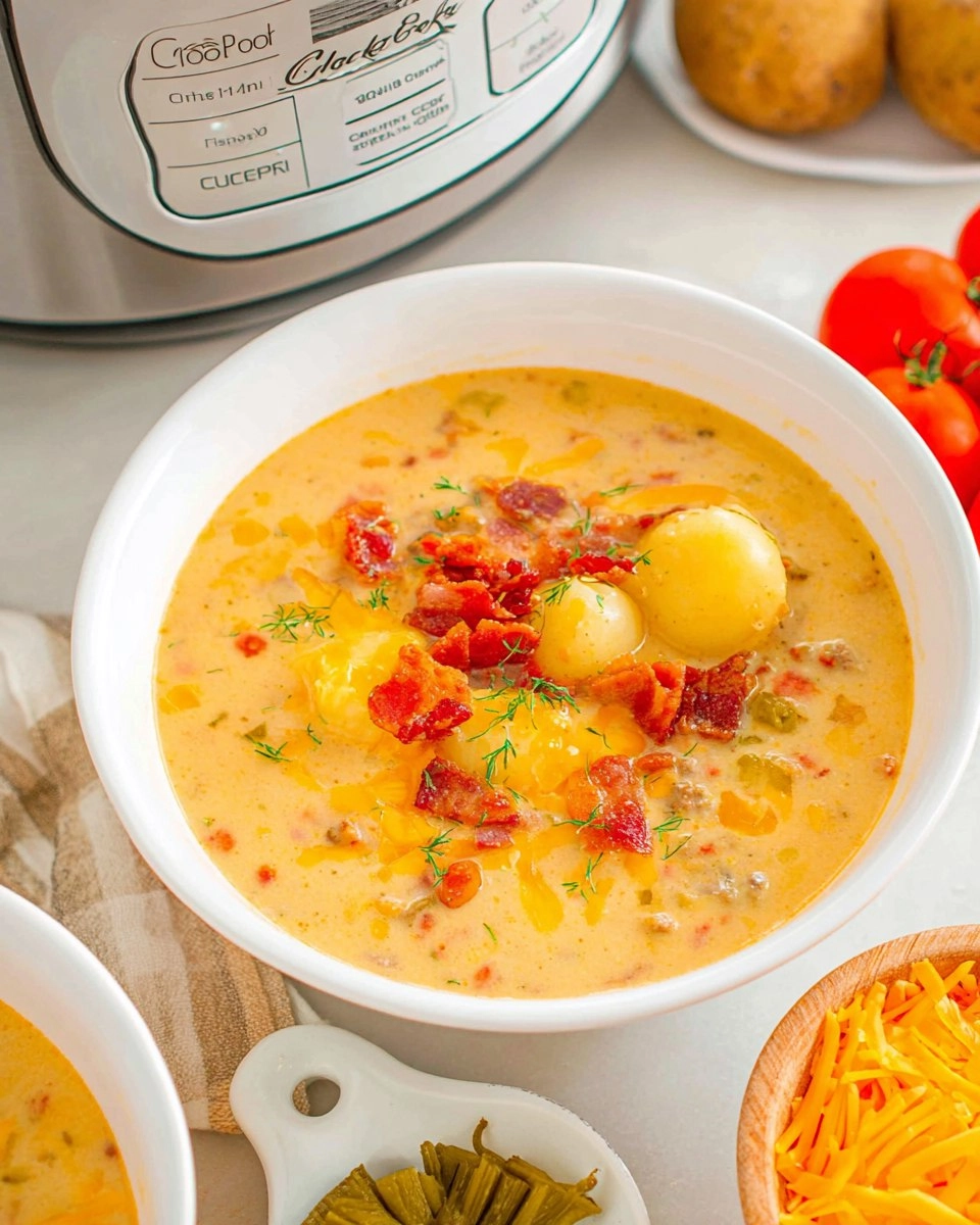 Crockpot Cheeseburger Soup