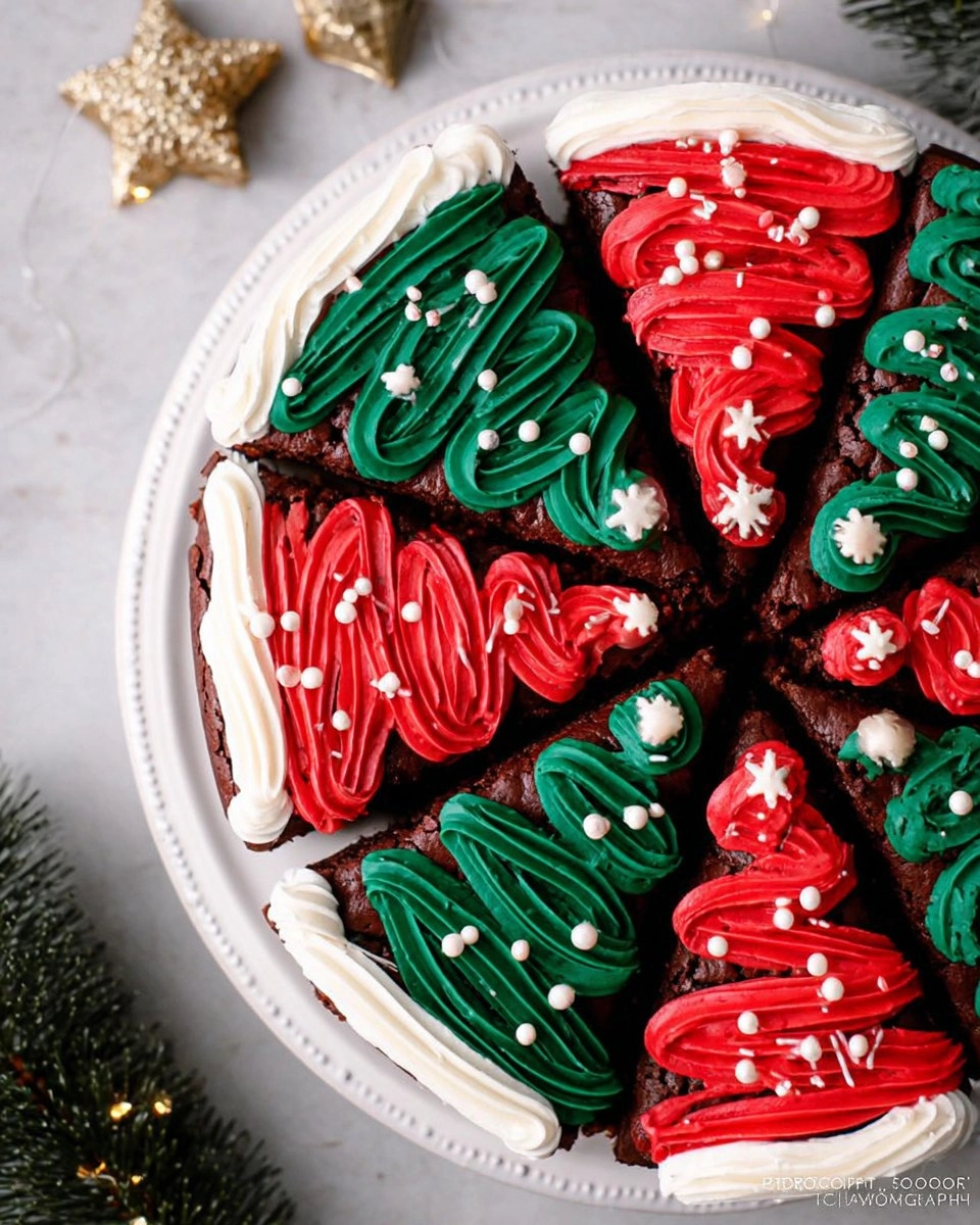 Frosted Christmas Brownies