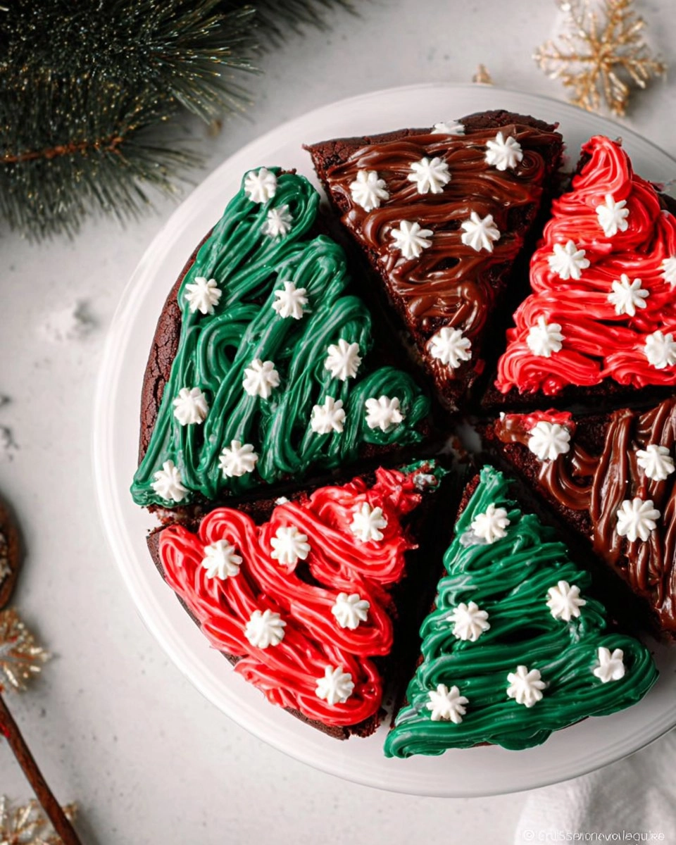 Frosted Christmas Brownies