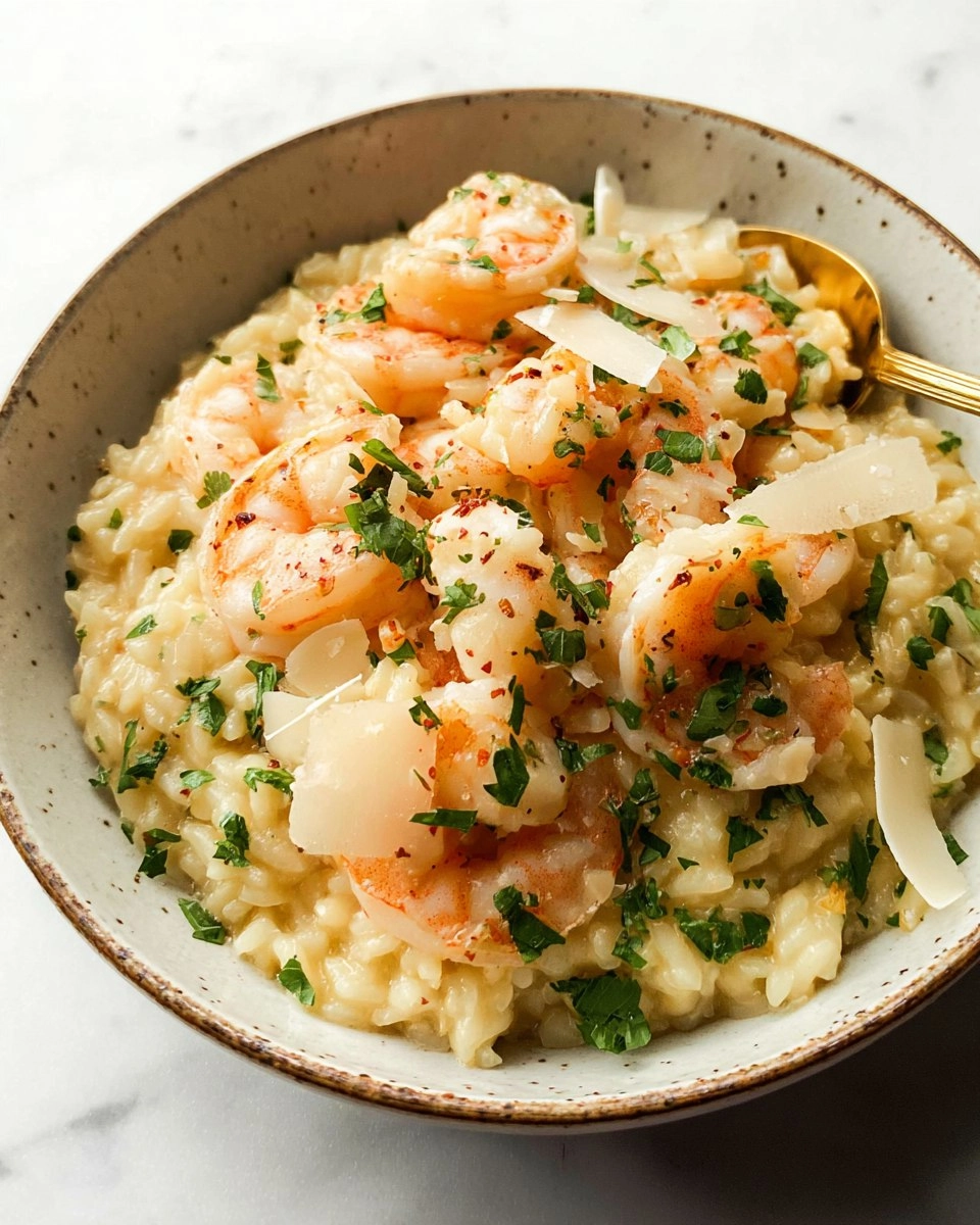 Lemon Garlic Shrimp Risotto