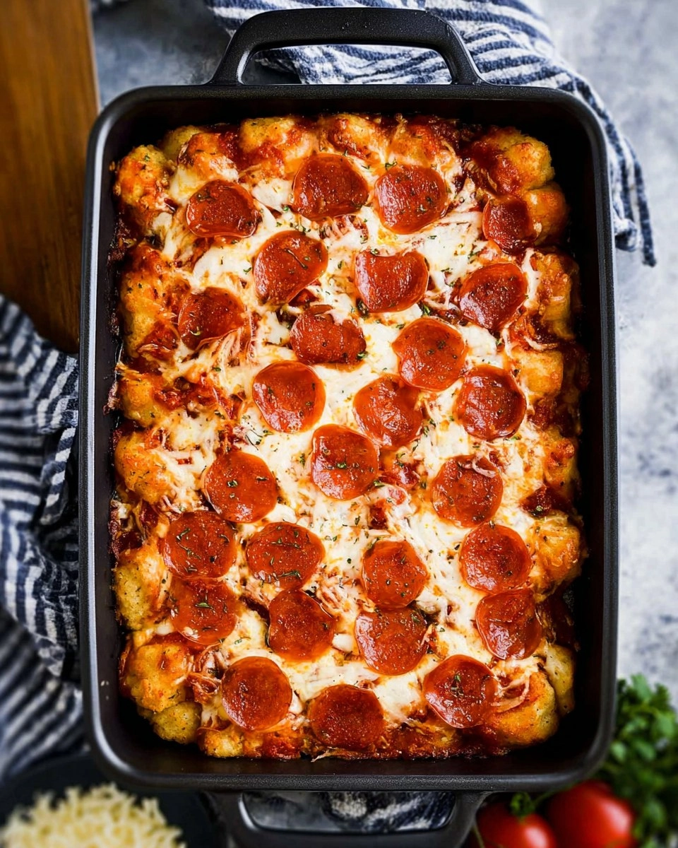 Pizza Biscuit Casserole (Easy Pepperoni Version)