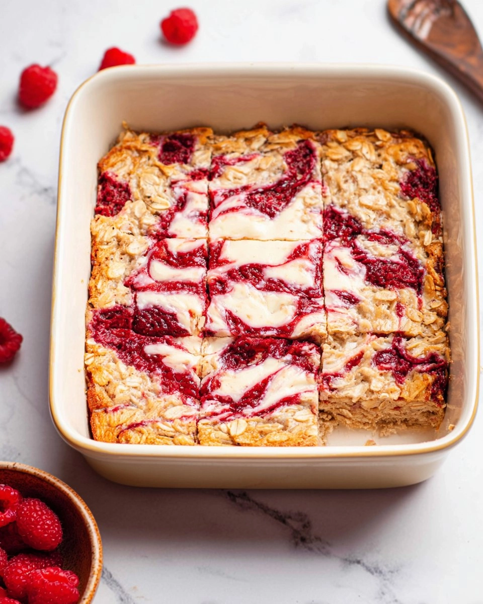 Raspberry Cottage Cheese Baked Oatmeal