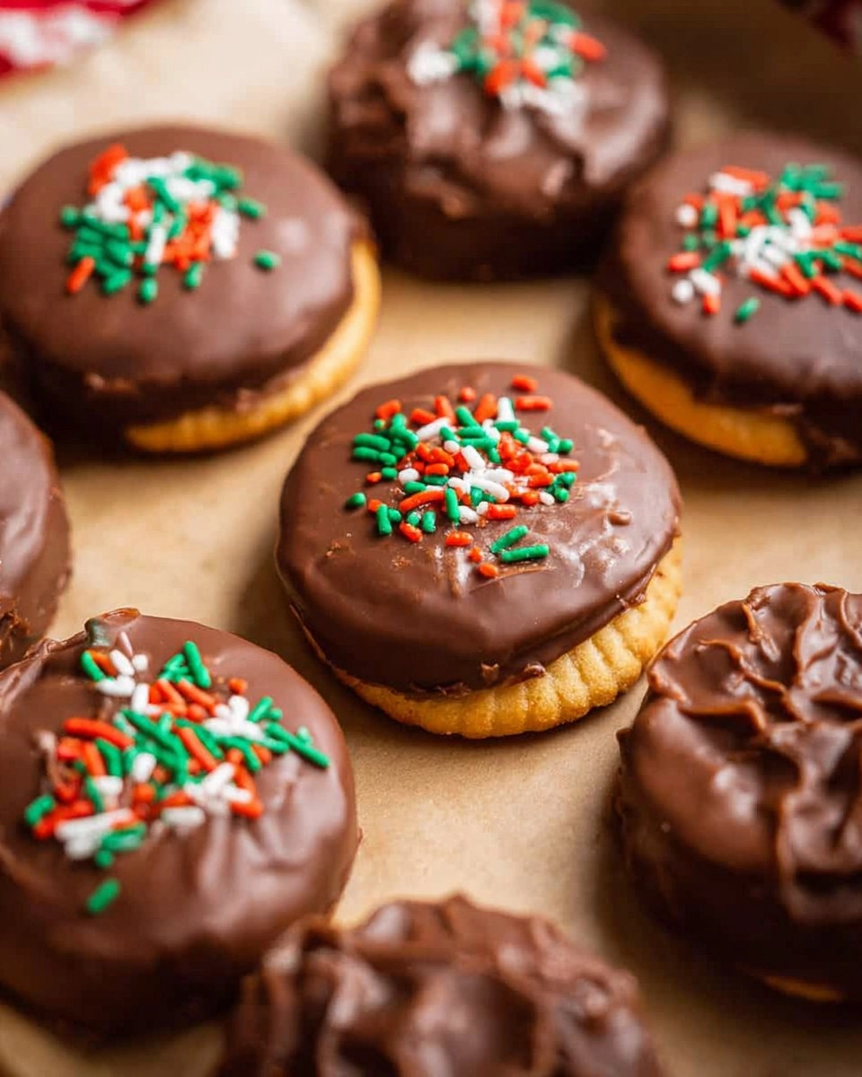 Reese Cup Ritz Cracker Cookies