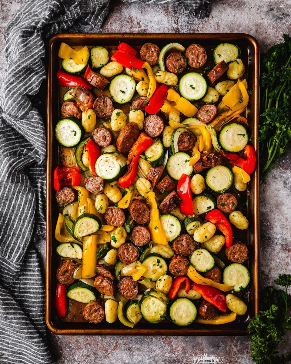 Sheet Pan Gnocchi with Sausage and Veggies 92 Sheet Pan Gnocchi with Sausage and Veggies