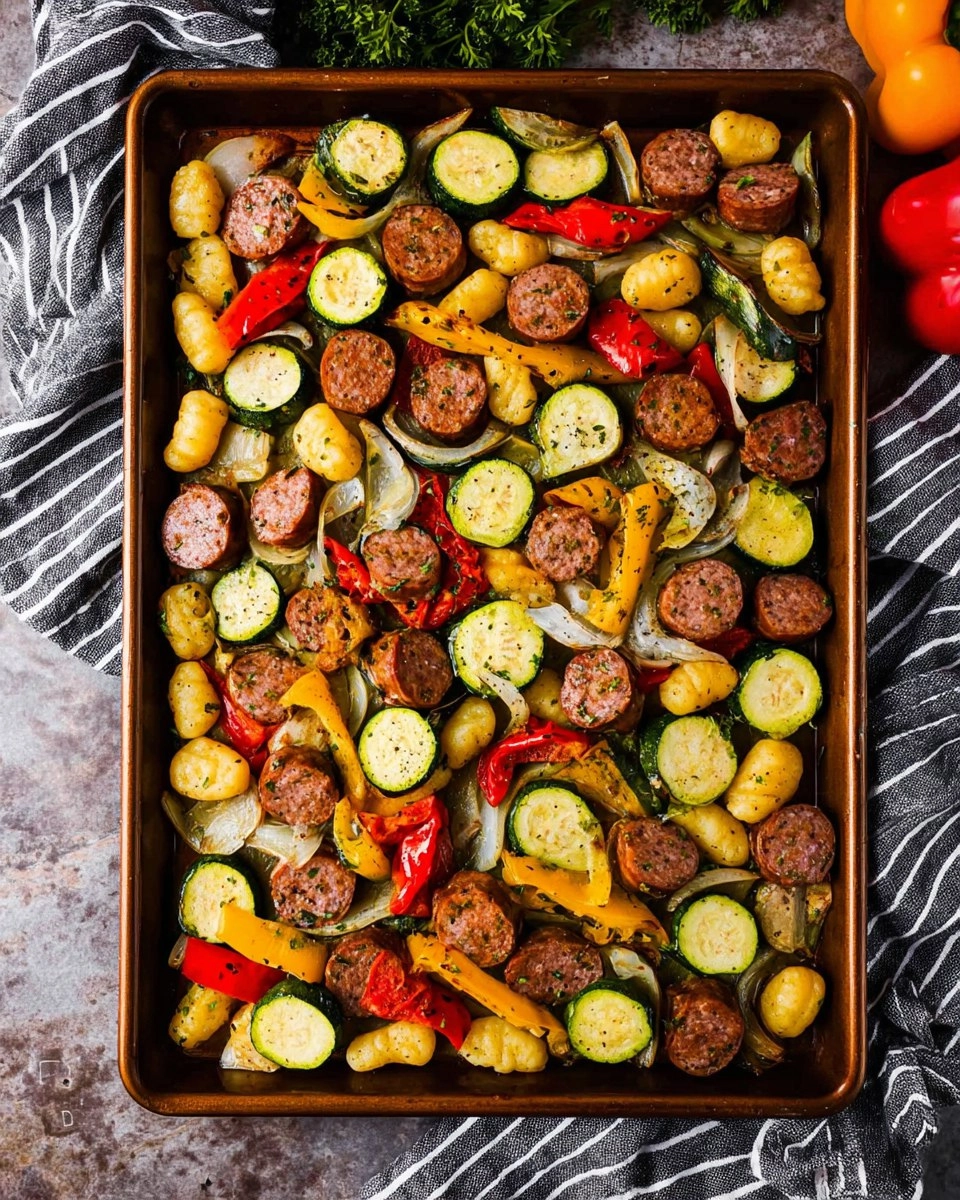 Sheet Pan Gnocchi with Sausage and Veggies 93 Sheet Pan Gnocchi with Sausage and Veggies