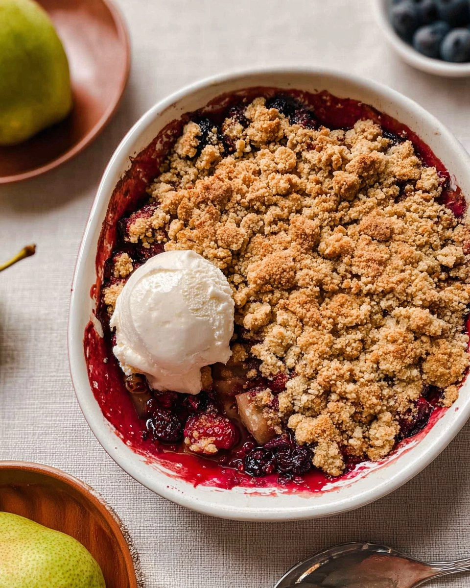 Spiced Pear Berry Crumble