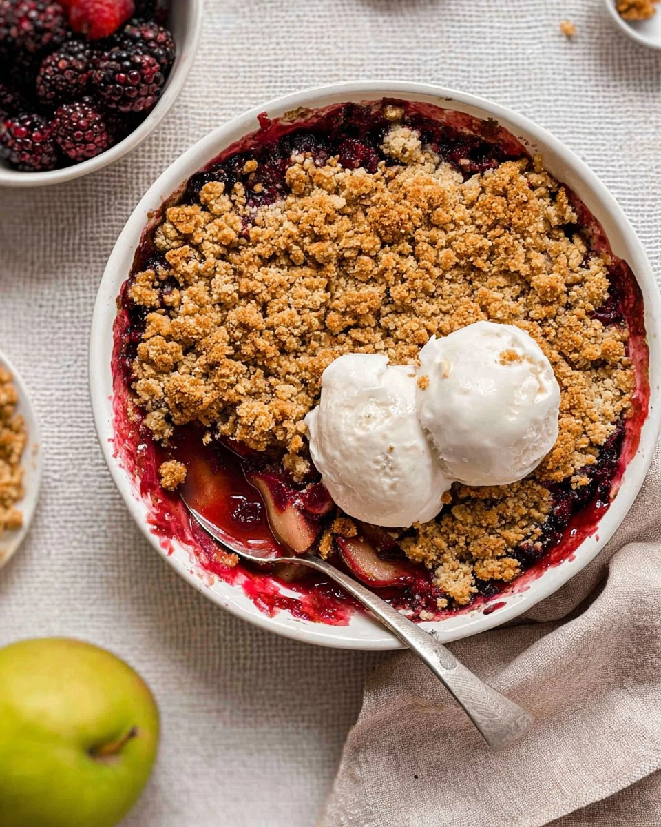 Spiced Pear Berry Crumble