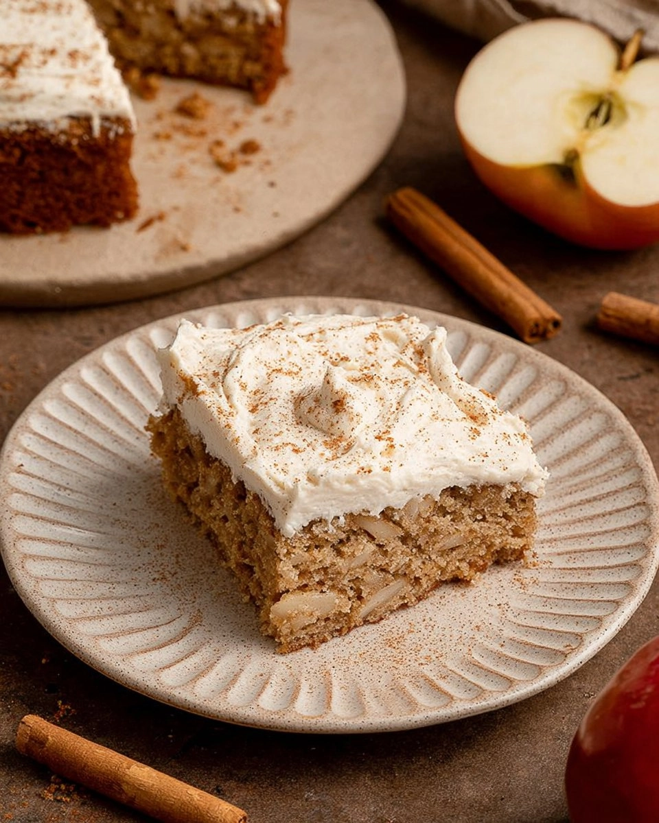 Vegan Apple Cake with Cinnamon Cream Cheese Frosting