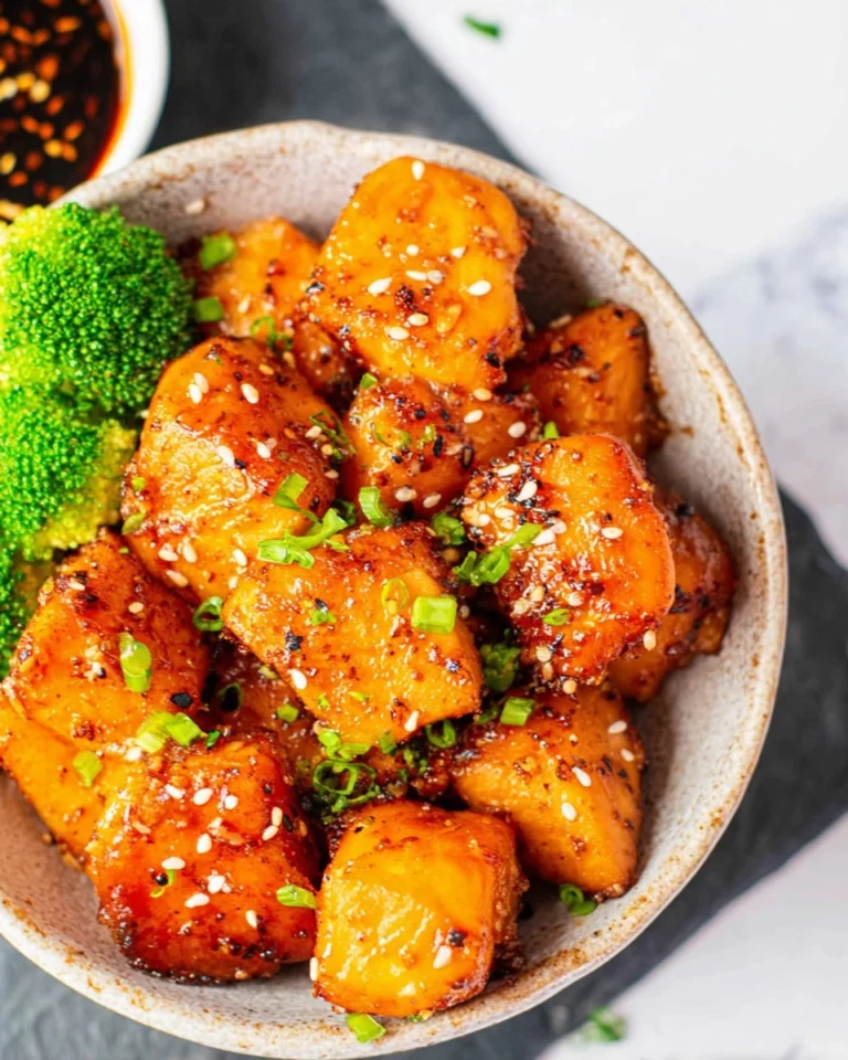 Air-Fryer-Honey-Garlic-Salmon-Bites-Recipe