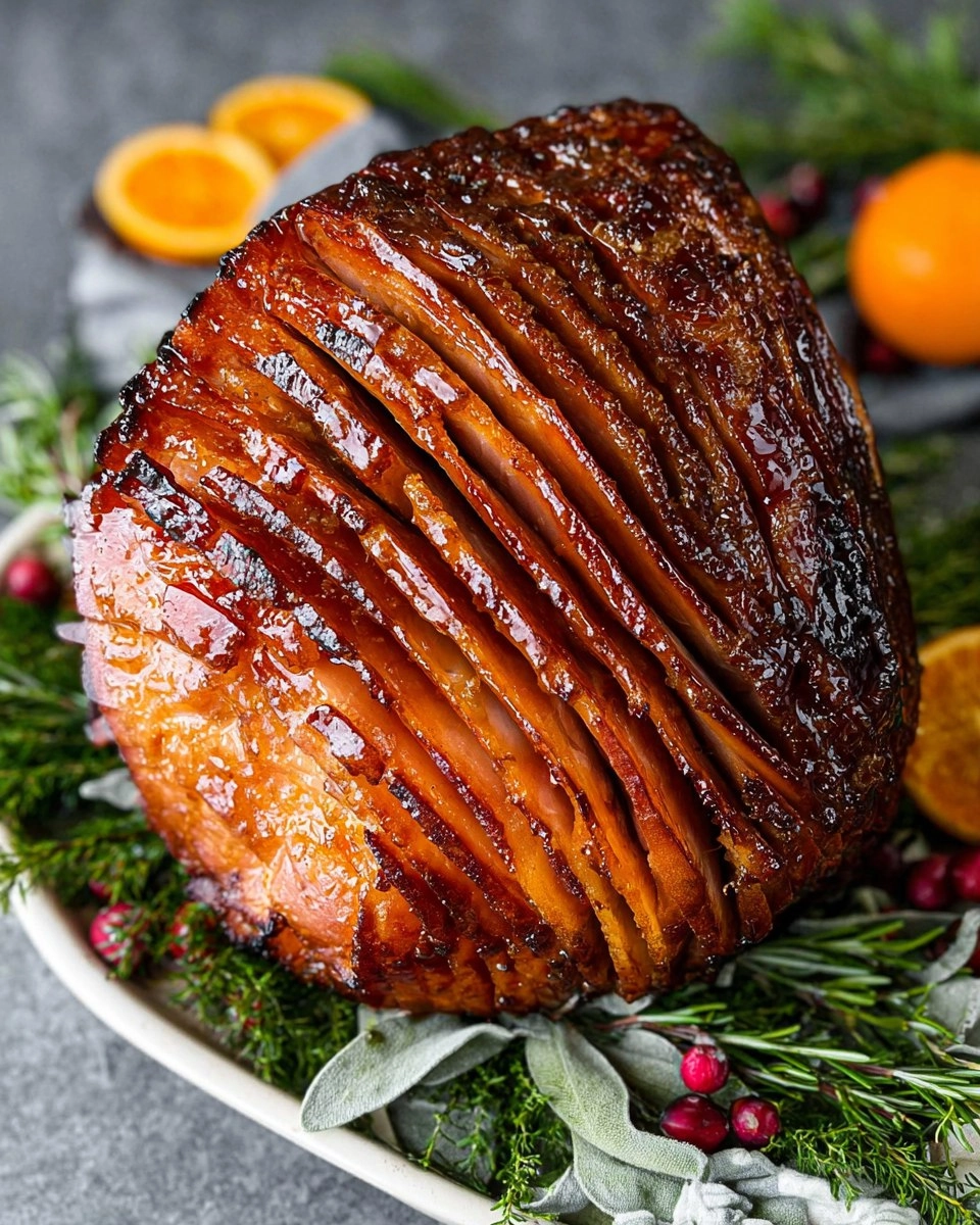 Baked Ham with Brown Sugar Glaze 92 Baked Ham with Brown Sugar Glaze