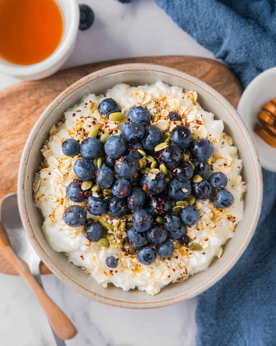 Blueberry and Muesli Cottage Cheese Bowl