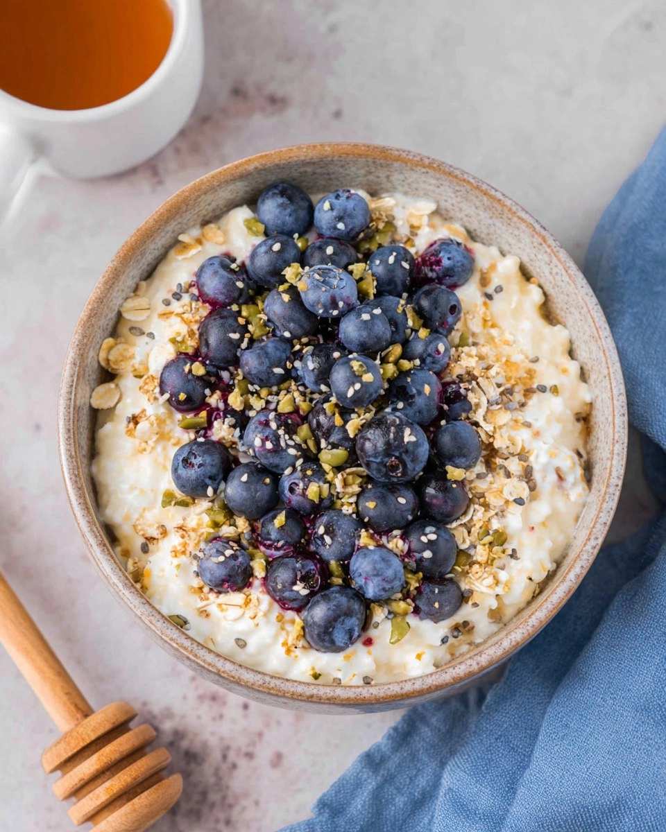 Blueberry and Muesli Cottage Cheese Bowl