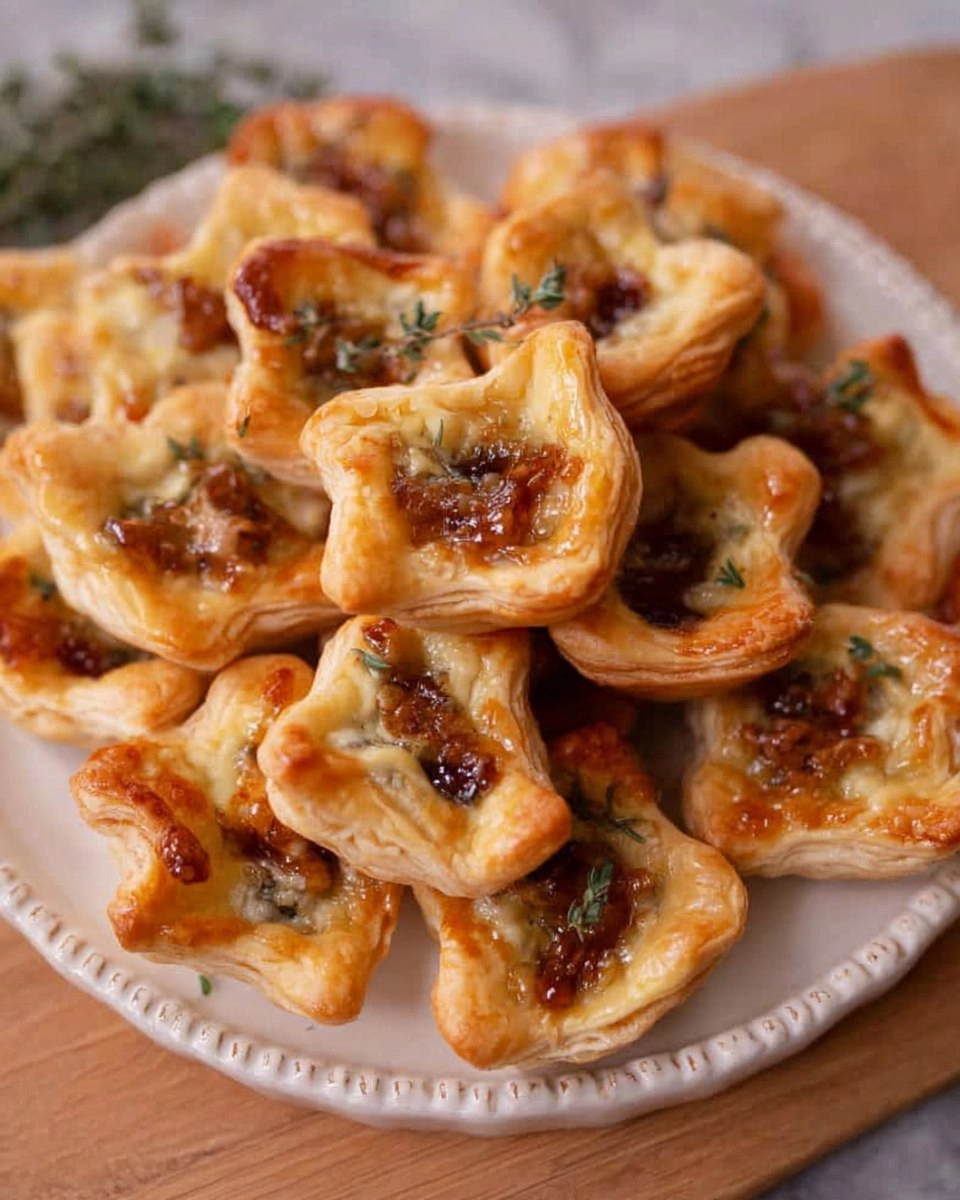 Brie and Fig Jam Puff Pastry Cups