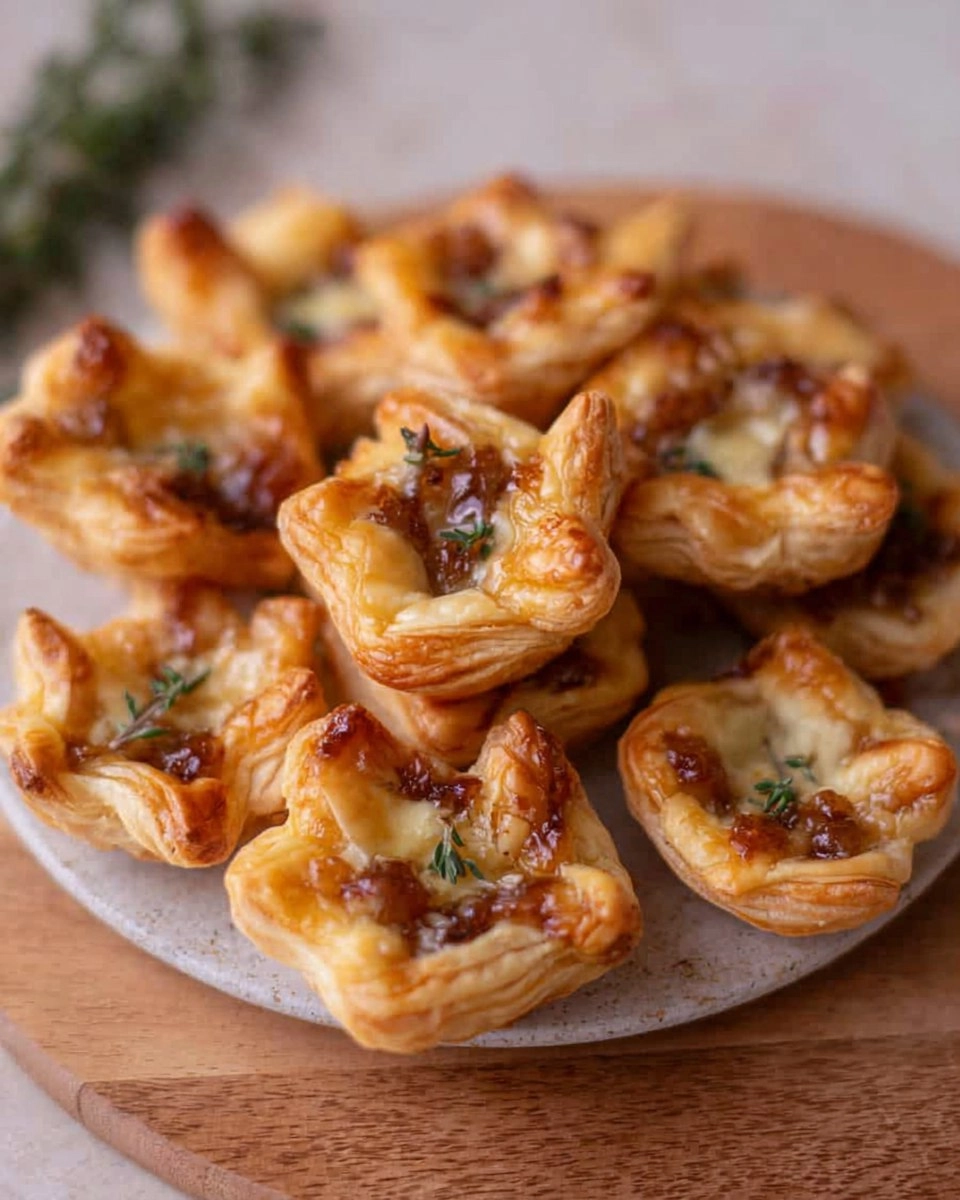 Brie and Fig Jam Puff Pastry Cups