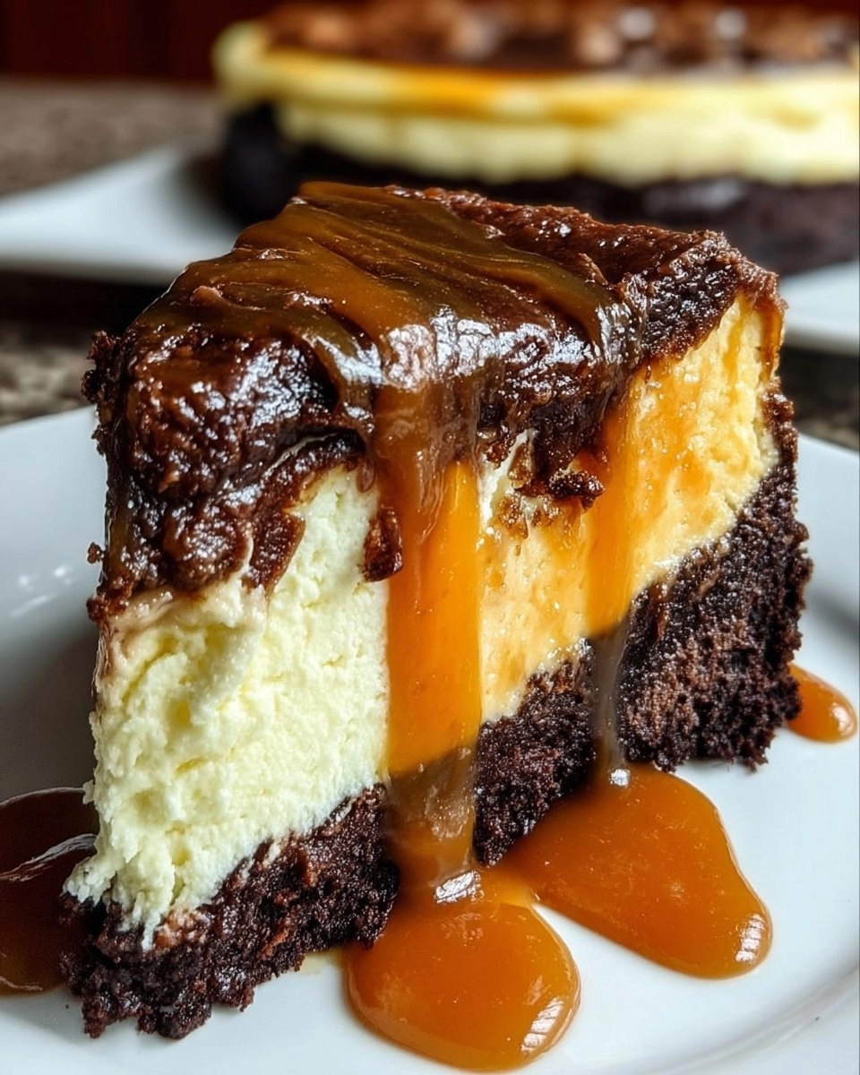 Caramel Brownie Cheesecake Bliss
