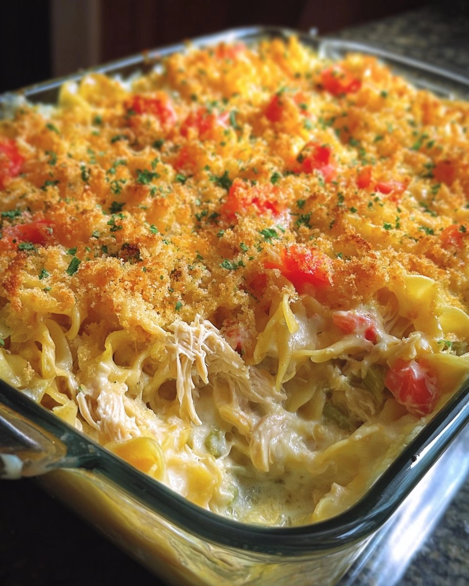 Chicken Cheddar Noodle Bake