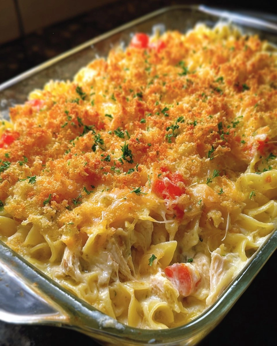 Chicken Cheddar Noodle Bake