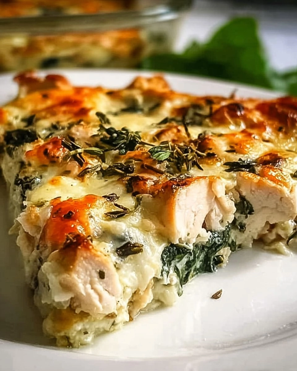 Chicken and Spinach Casserole with Cream Cheese