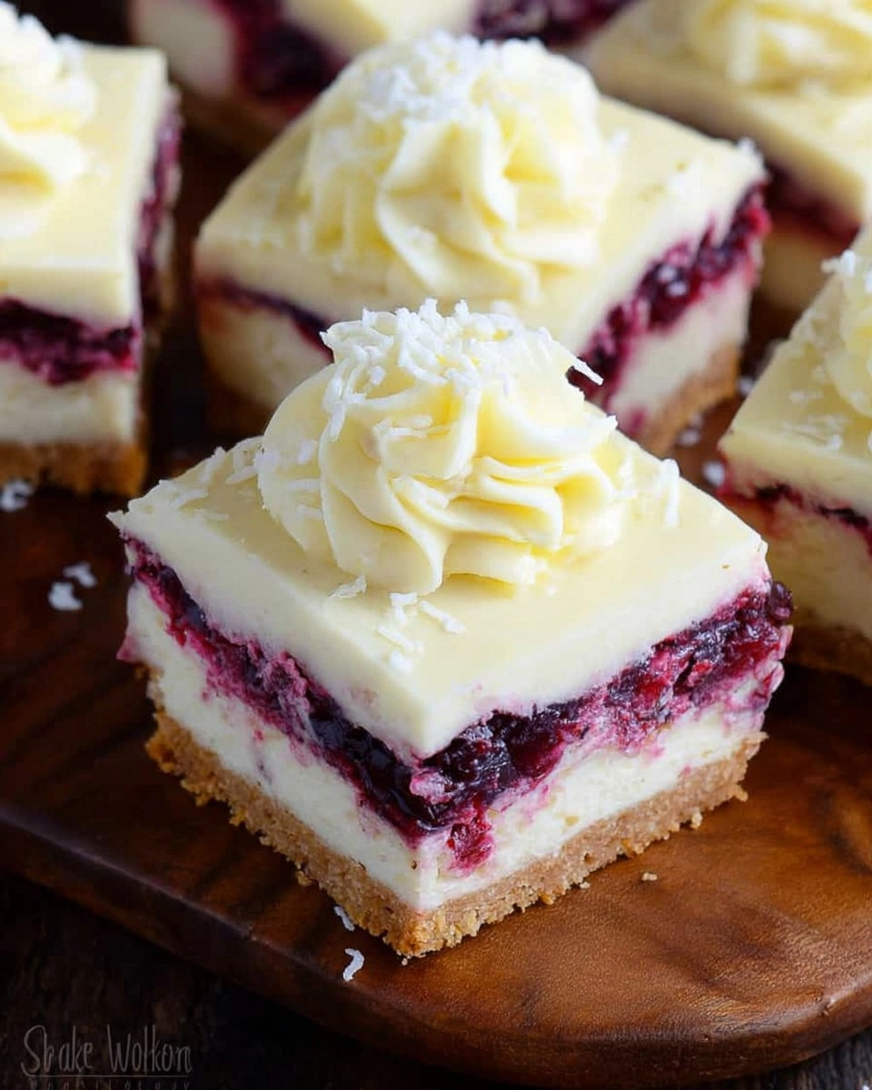 Christmas Cheesecake Bars (Cranberry White Chocolate Cheesecake Bars)