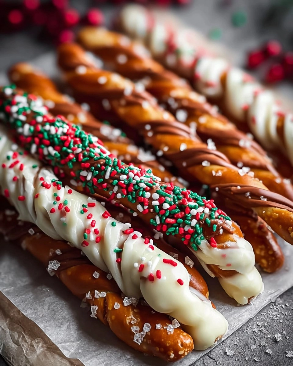 Christmas Pretzel Rods