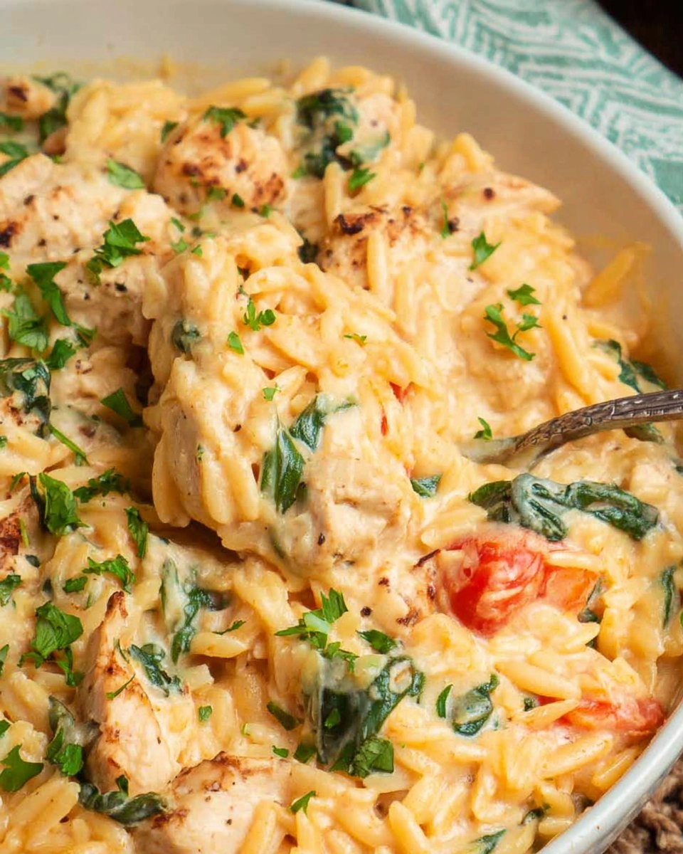 Creamy Baked Chicken Orzo