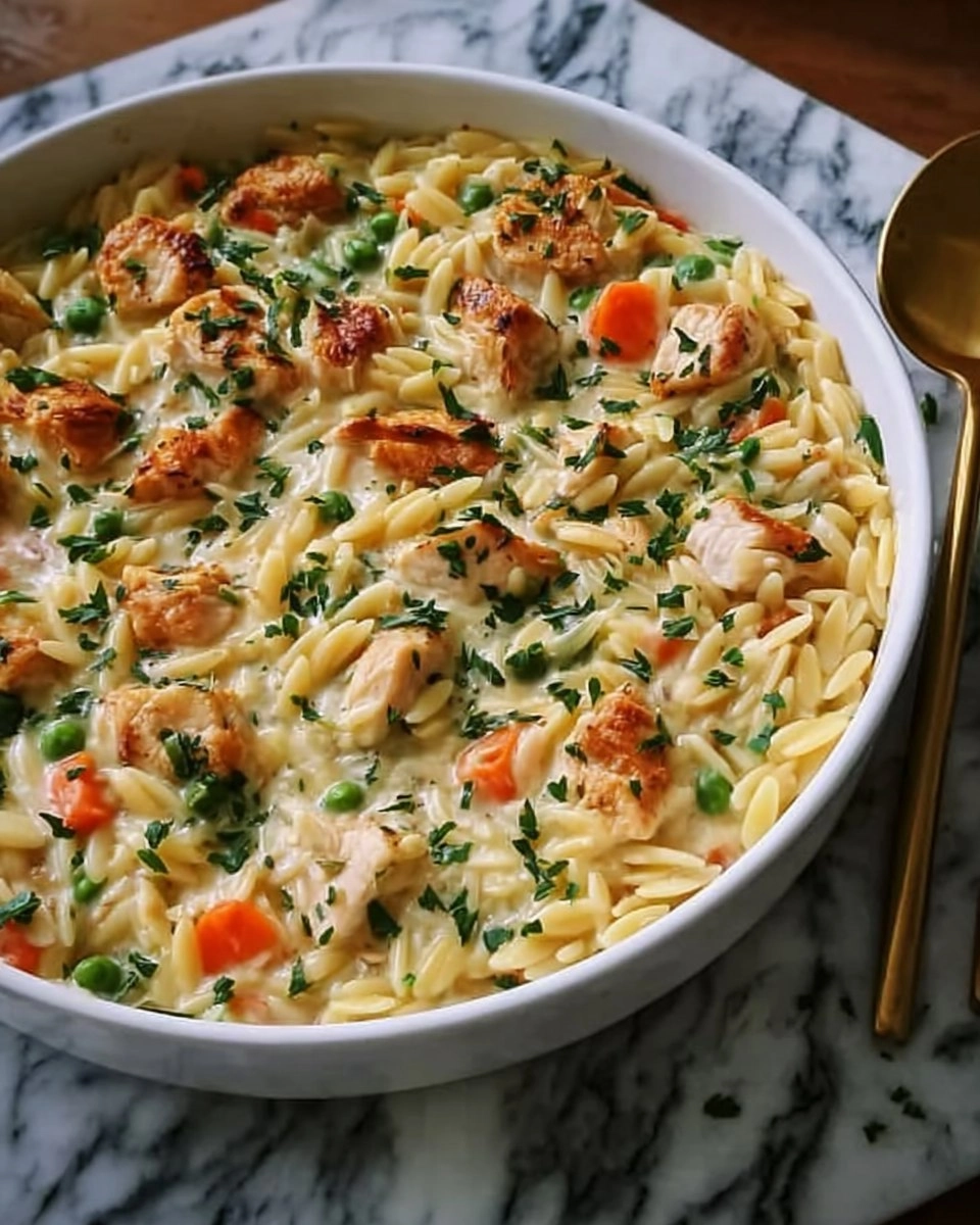 Creamy Chicken Pot Pie Orzo
