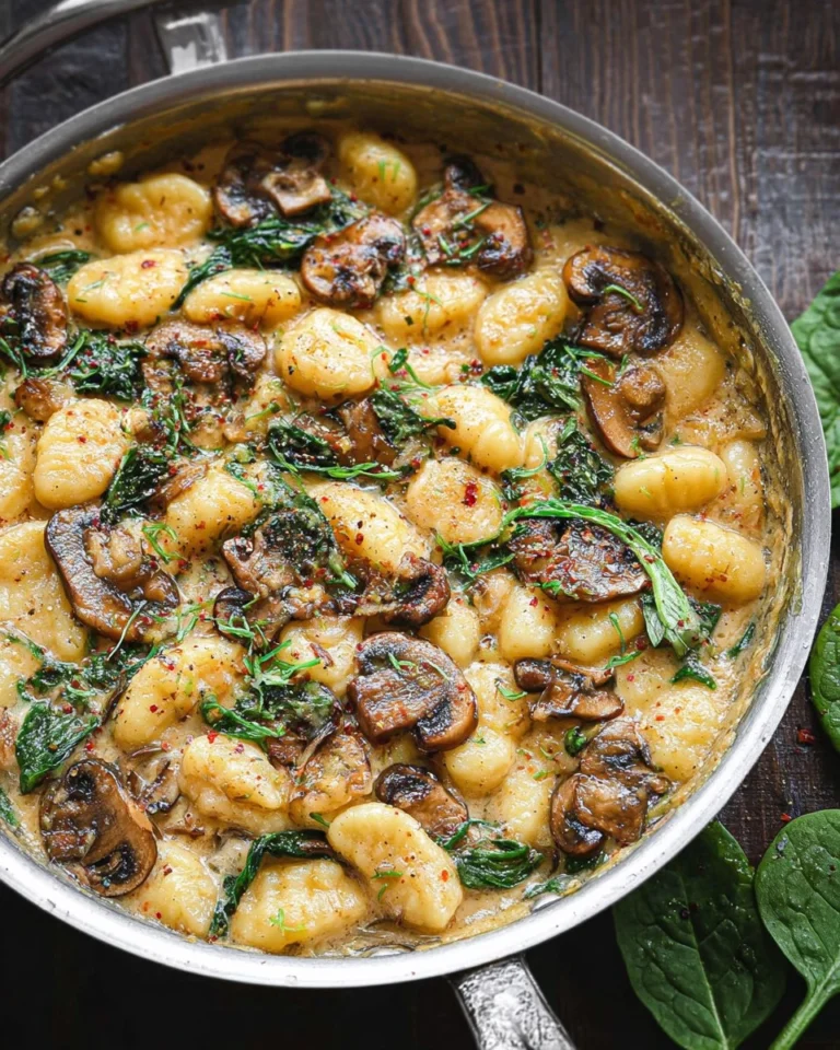 Creamy-Spinach-and-Mushroom-Gnocchi-Recipe