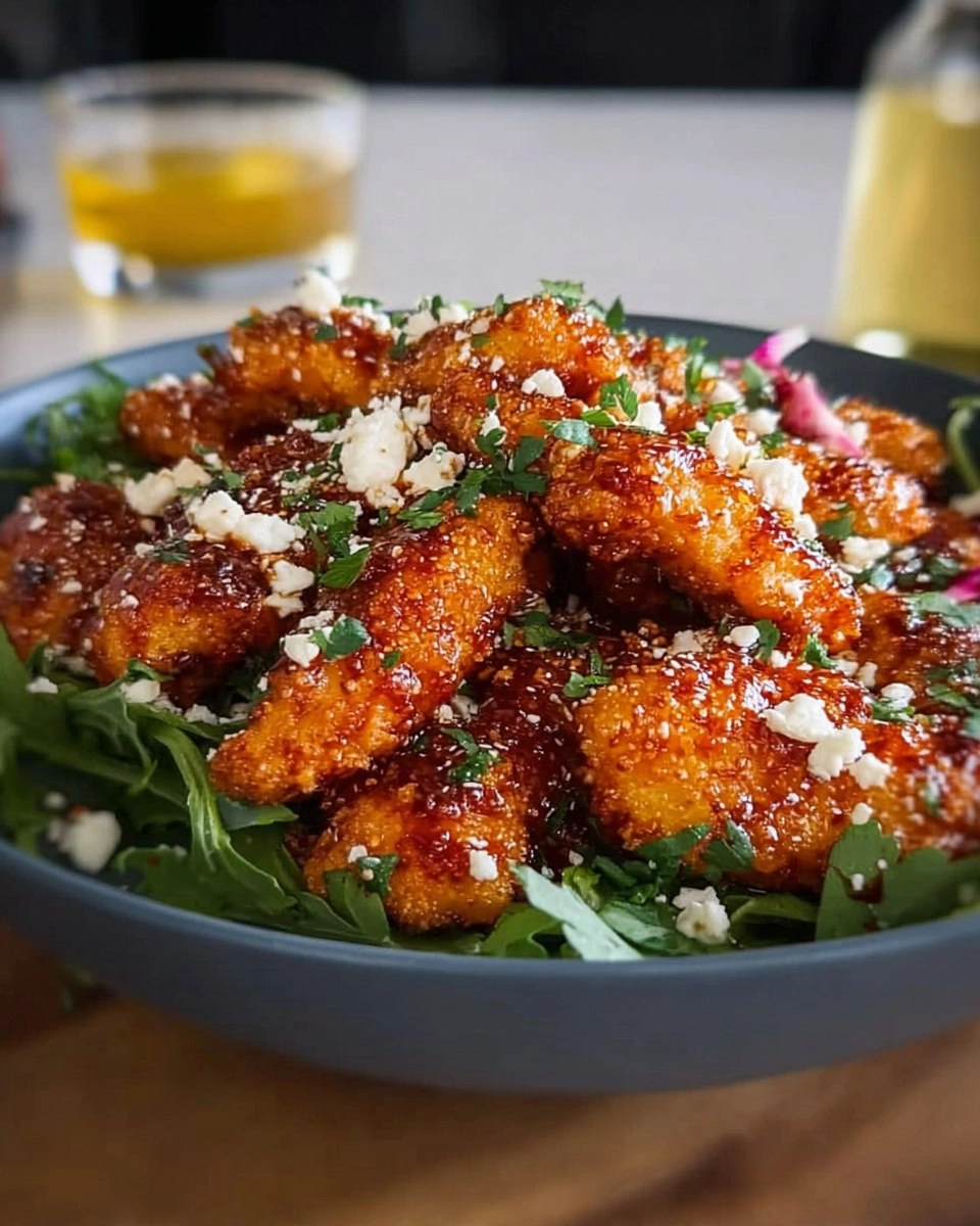 Crispy Hot Honey Feta Chicken