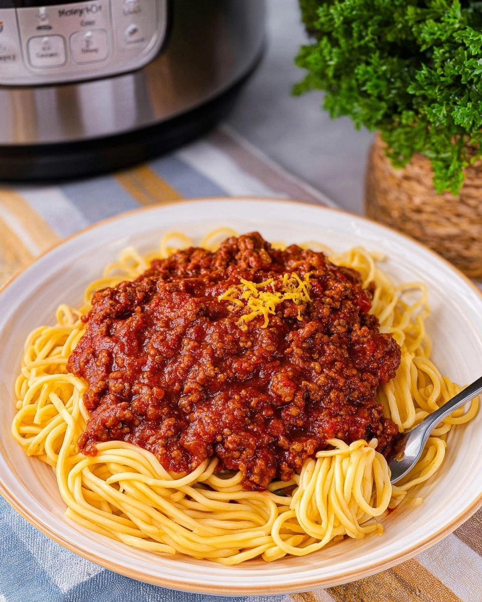Crockpot Spaghetti Meat Sauce