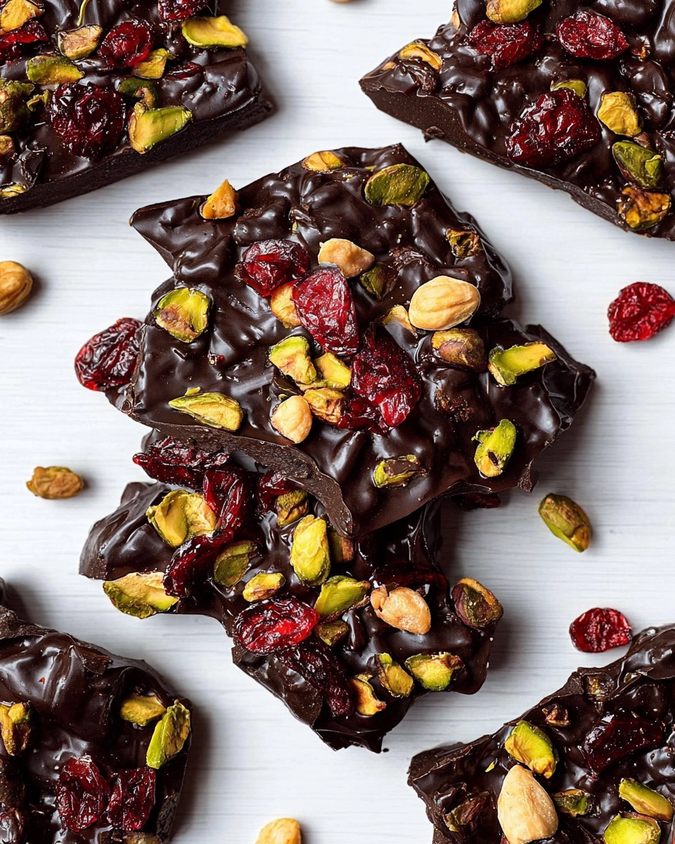 Dark-Chocolate-Bark-with-Pistachios-and-Cranberries-Recipe