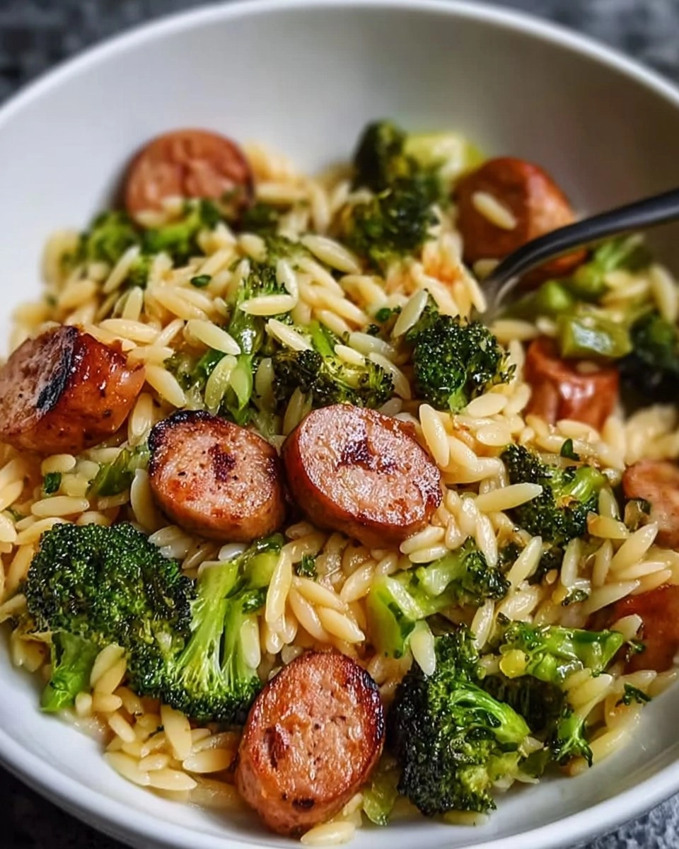 Chicken Sausage and Broccoli Orzo 97 Chicken Sausage and Broccoli Orzo
