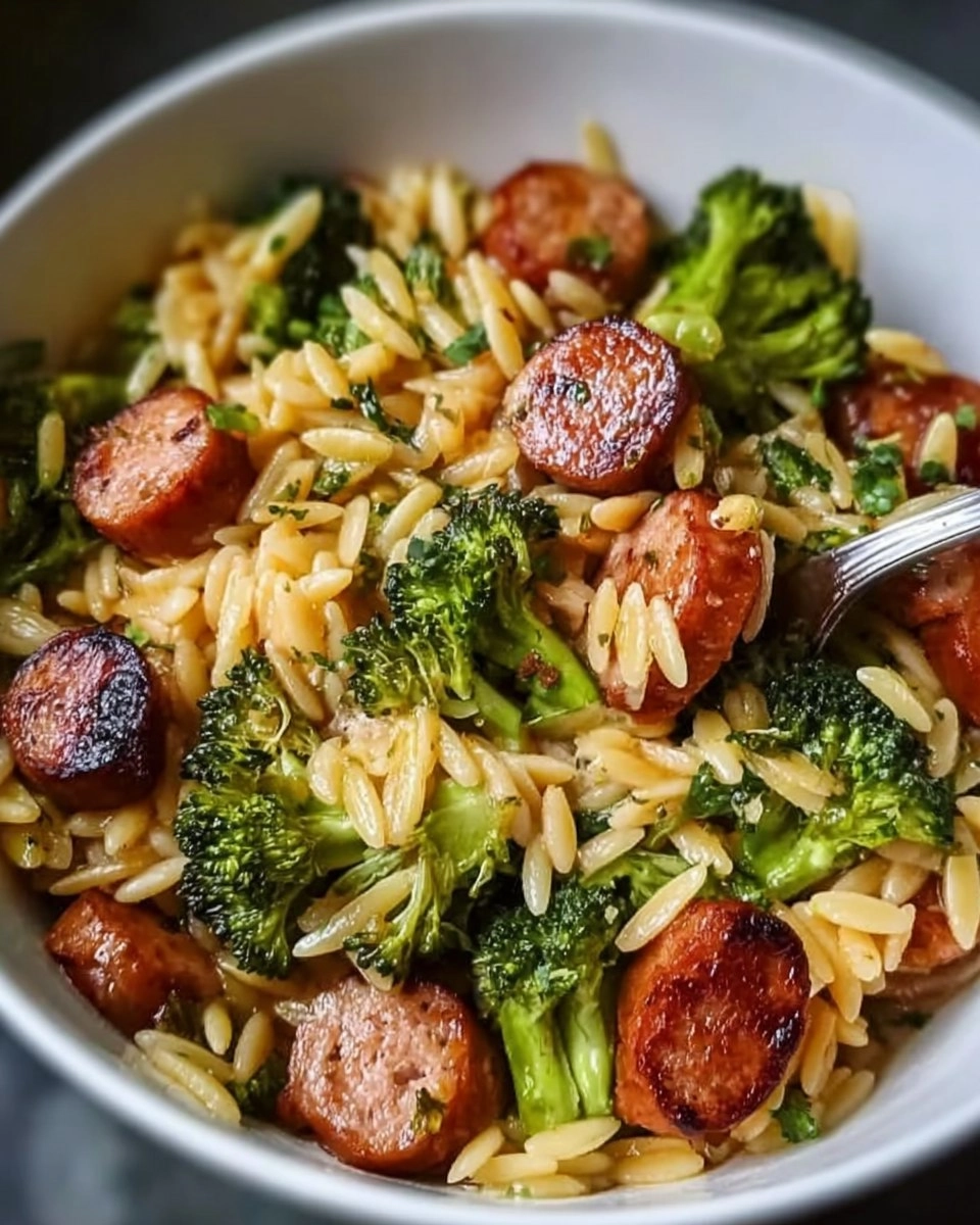 Chicken Sausage and Broccoli Orzo 98 Chicken Sausage and Broccoli Orzo