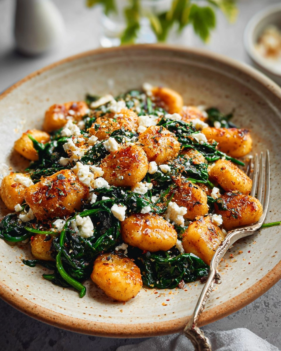 Easy-Crispy-Gnocchi-With-Spinach-And-Feta-A-Childhood-Memory-In-Flavor-Recipe