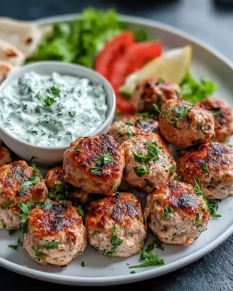 Easy-Greek-Turkey-Meatballs-with-Tzatziki-Recipe