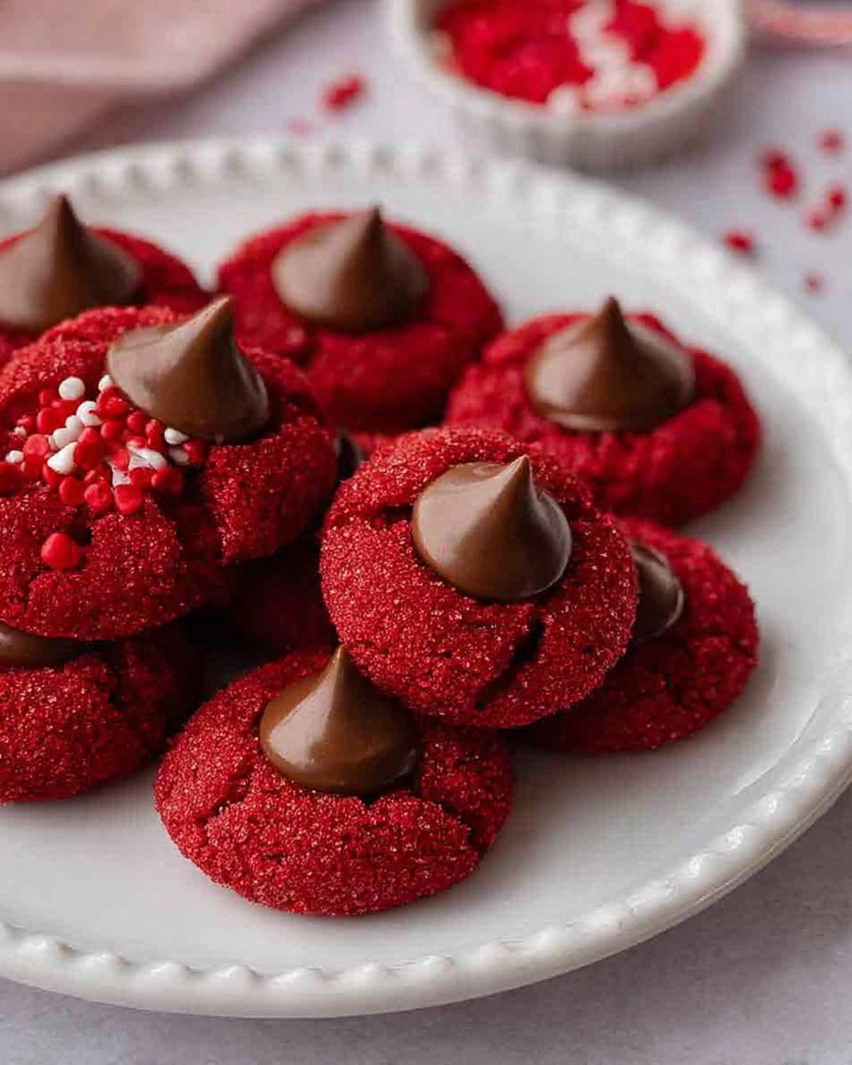 Easy Hershey’s Red Velvet Blossoms Cookies
