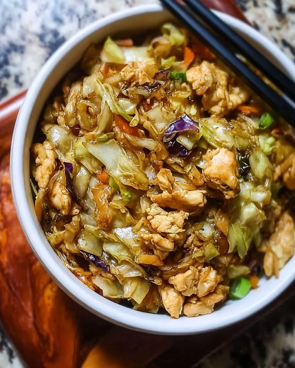 Egg Roll Bowls with Chicken and Cabbage