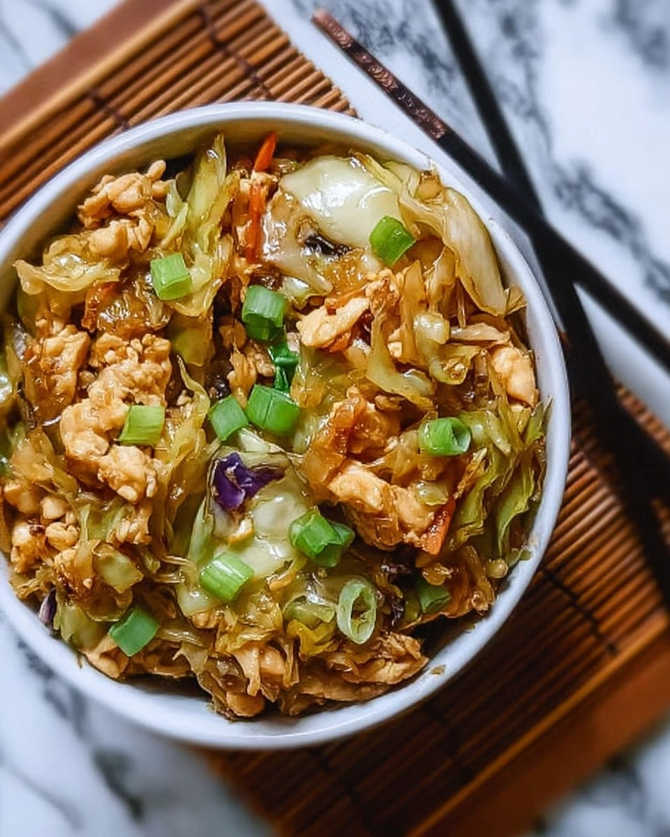 Egg Roll Bowls with Chicken and Cabbage