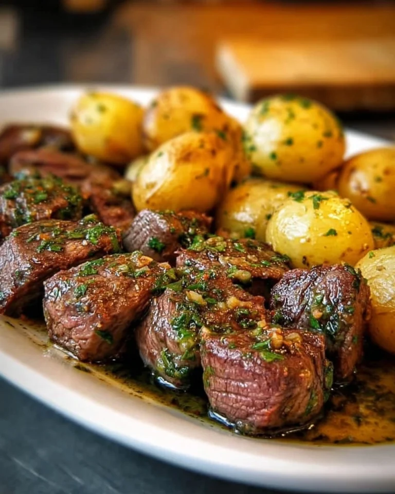 Garlic-Steak-Bites-and-Potatoes-Recipe