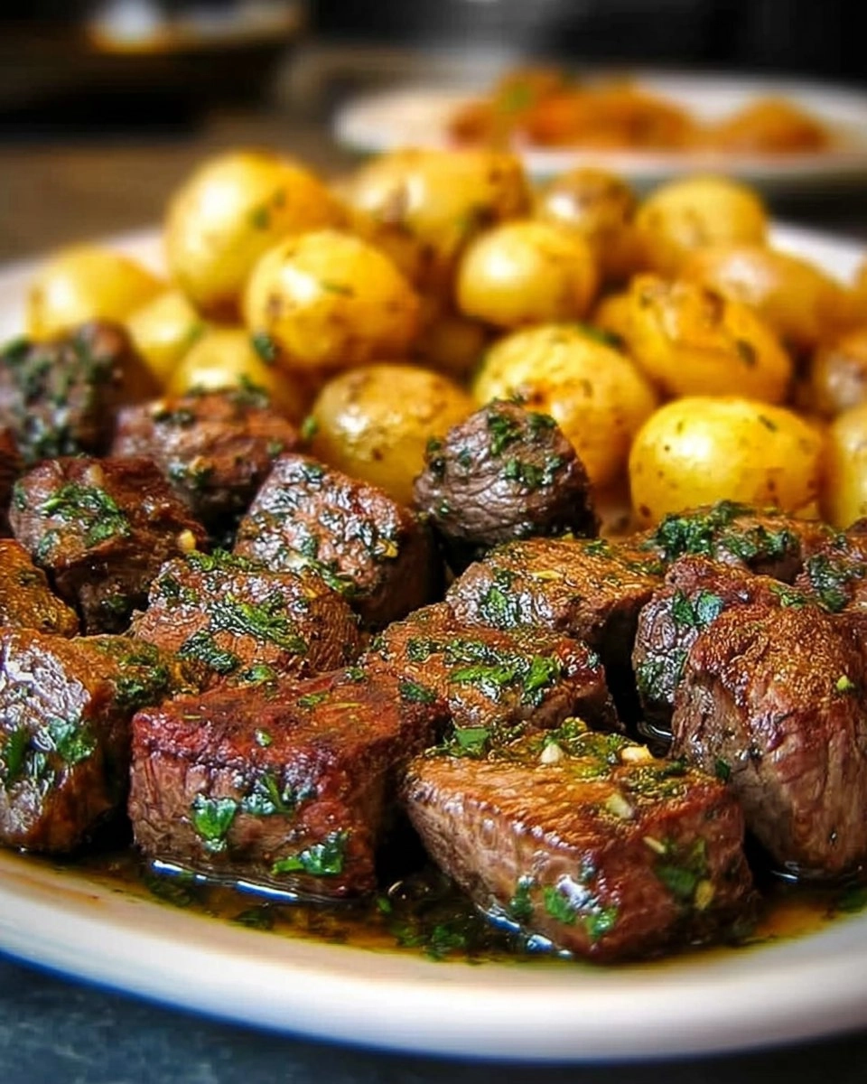 Garlic Steak Bites and Potatoes 83 Garlic Steak Bites and Potatoes