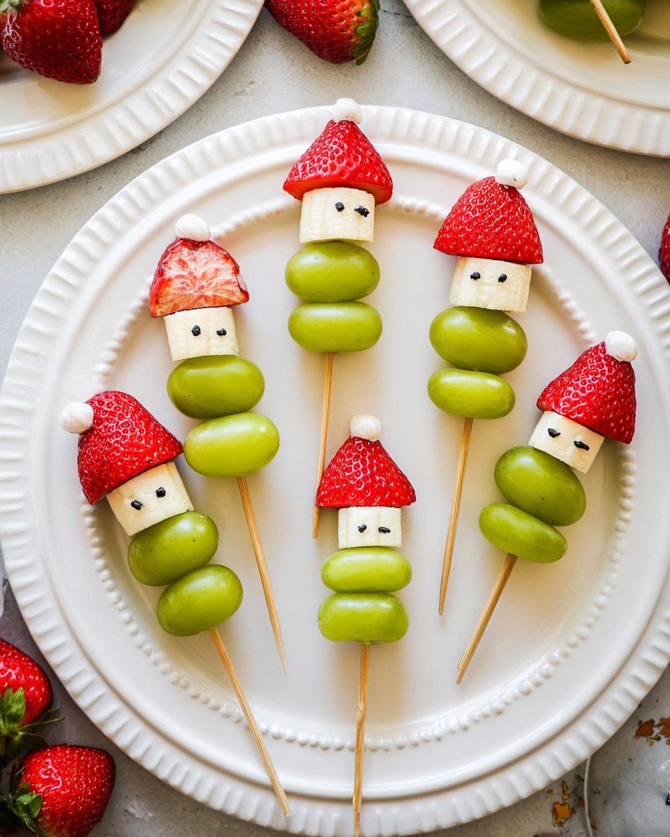 Grinch Fruit Kabobs