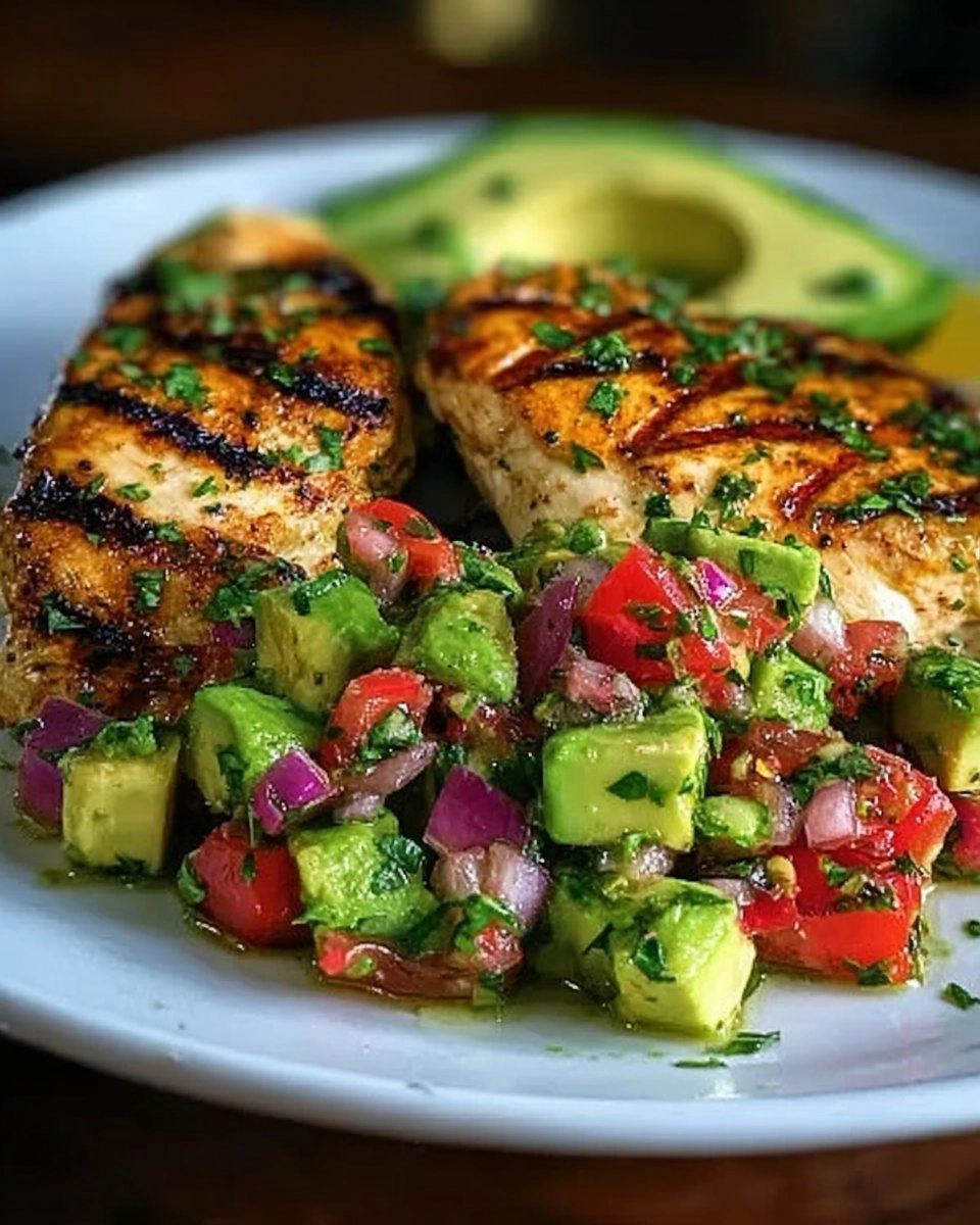 Healthy Cilantro Lime Chicken with Avocado Salsa